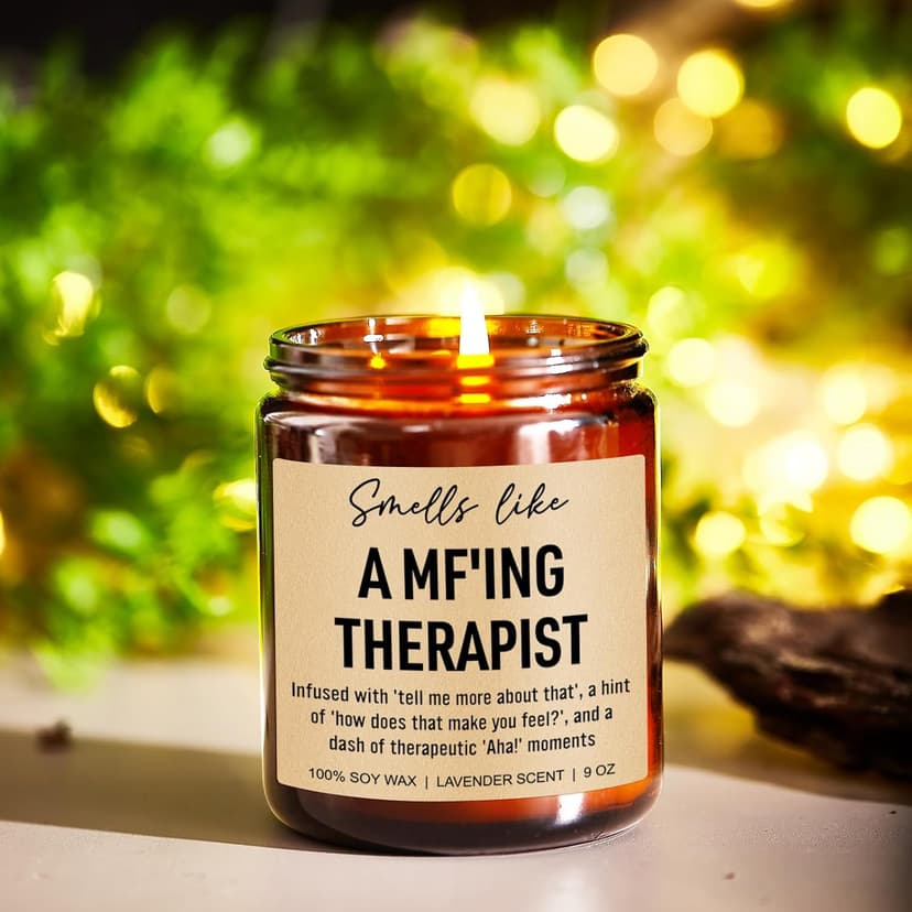 Funny Scented Candle, Therapist Gifts, Occupational Therapy Gifts, Psychology, Therapy Office Decor, Christmas, Graduation, Mental Health Therapist Presents for Women, Men, Psychologist