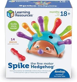 Learning Resources Spike The Fine Motor Hedgehog - Toddler Montessori Toys, Stacking Shape, Gifts For Boys And Girls, Sorting And Matching Skill Activities, Educational Games, Kindergarten