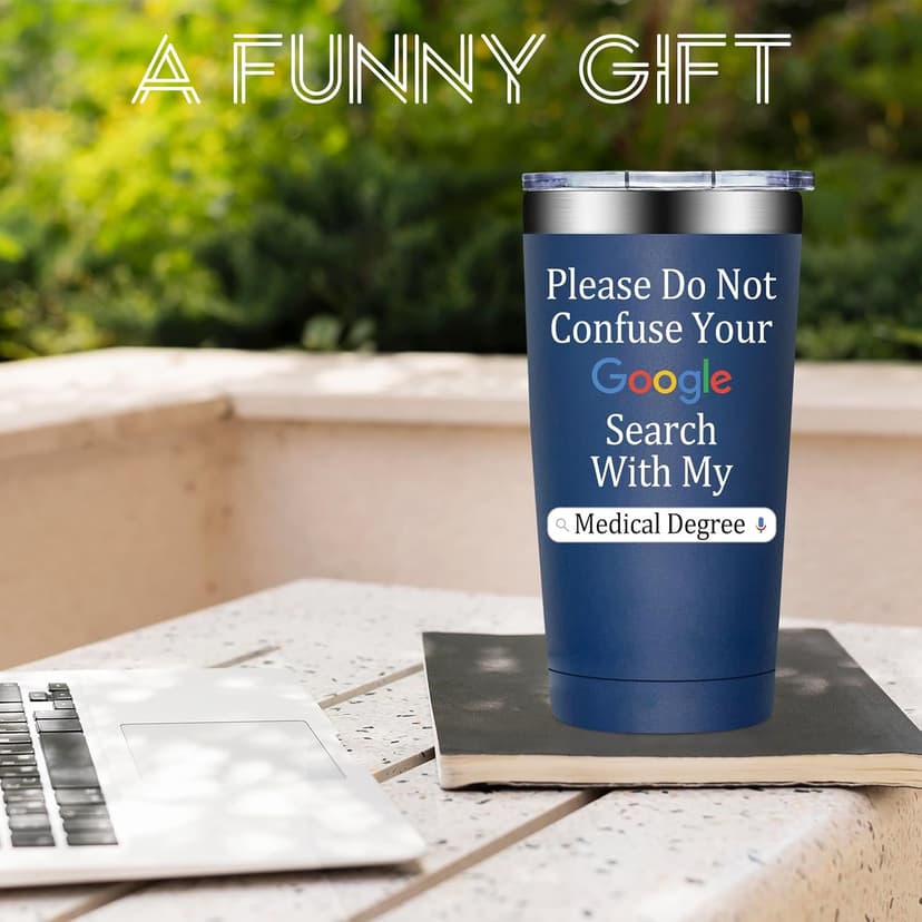 Christmas, Appreciation, Doctors Day Gifts for Doctors, MD, Residency, Physician - Funny Gift for Doctor Male, Female BIRGILT Doctor Gifts for Men, Women - 20 oz Medical Degree Tumbler Cup B0GWWGFWZD