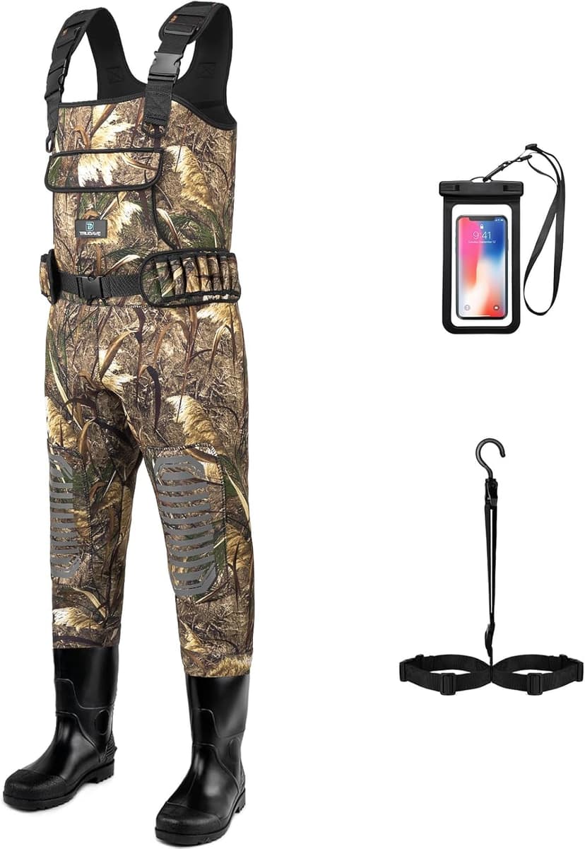 Trudave Chest Waders for Men & Women Waterproof,Fishing Neoprene Waders,Hunting Waders with Boots