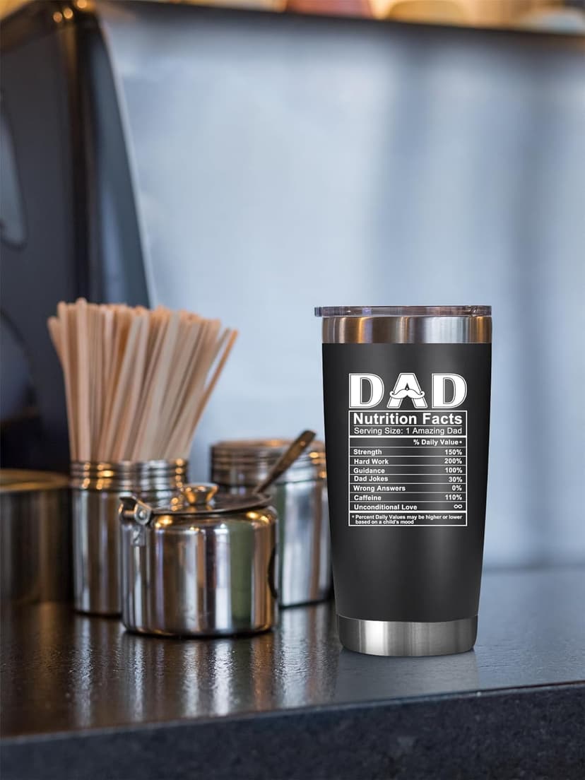 NewEleven Christmas Gift For Dad - Birthday Gifts For Dad From Daughter - Husband Gifts - Unique Birthday Present Ideas For Father's Day, Husband, New Papa, Bonus Father From Daughter - 20 Oz Tumbler
