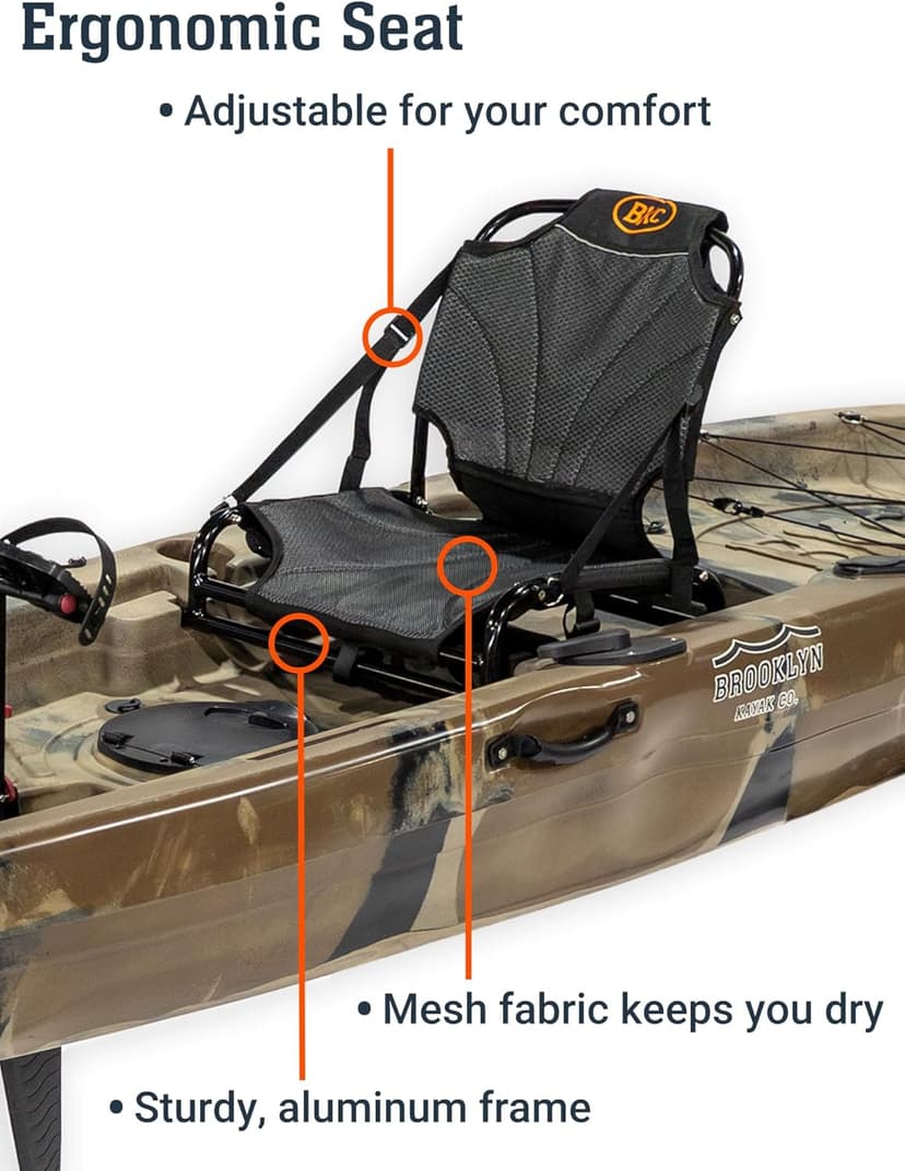 Brooklyn 12.0 Pro Single Pedal Kayak by BKC