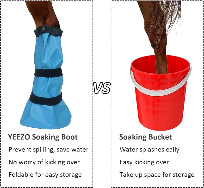 yeezo Hoof Soaking Boot Horse Soaker Hooves Treatment Bag with EVA Pad 1 Pair