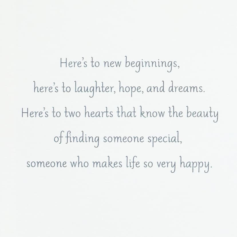 Hallmark Wedding Card (Removable Keepsake Wooden Heart Ornament)