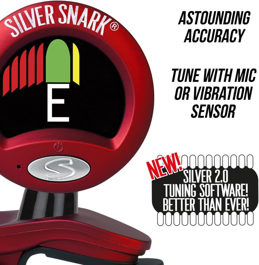 Snark Silver Snark Chromatic Tuner, Red (SIL-RED)