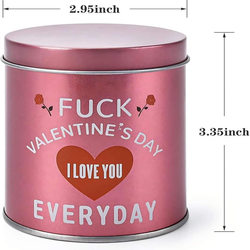 Valentines Galentines Day Gifts for Her Birthday Gifts for Women Friend Wife Girlfriend Girls Romantic Naughty Gift for Her Tin Soy Candles Unique Ideas 9oz Scented Candles