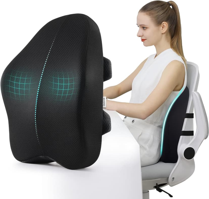 Lumbar Support Pillow for Office Chair Back Support Pillow for Chair Car Seat Back Support Ergonomic Back Chair Pillow Desk Chair Back Cushion for Back Pain Back Rest Pillow Lumbar Back support