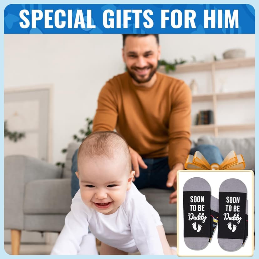 Zmart Cool Gifts for Men - Soon to Be Dad Gifts, Funny Father Day Grandpa Dad Socks