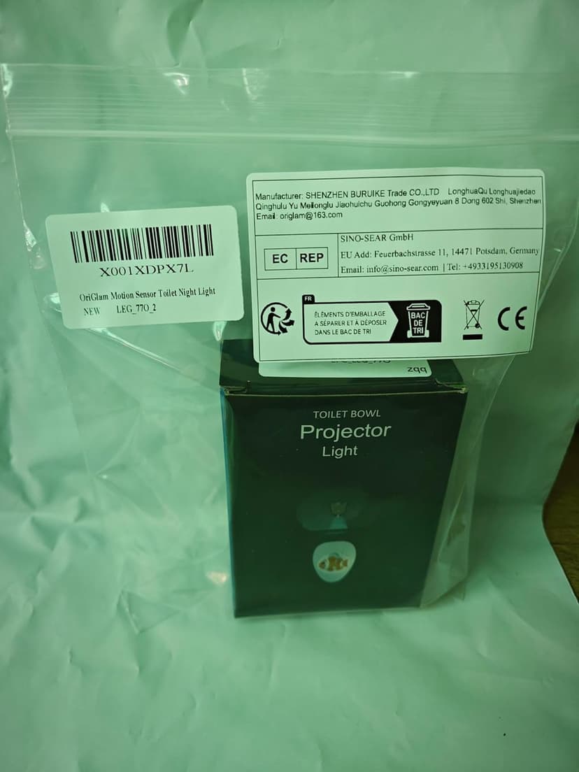 OriGlam Motion Sensor Toilet Night Light, Motion Sensor Light for Bowls, Motion Activated Toilet Night Light, Novelty Light for Bathroom Fun Gifts Bathroom Accessory