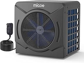 MICOE 17,000 BTU Energy-Efficient Electric Pool Heater for Above Ground Pools up to 5,000 Gallons, Ultra-Quiet 50 dB, 110–120V, Easy Install Kit Included