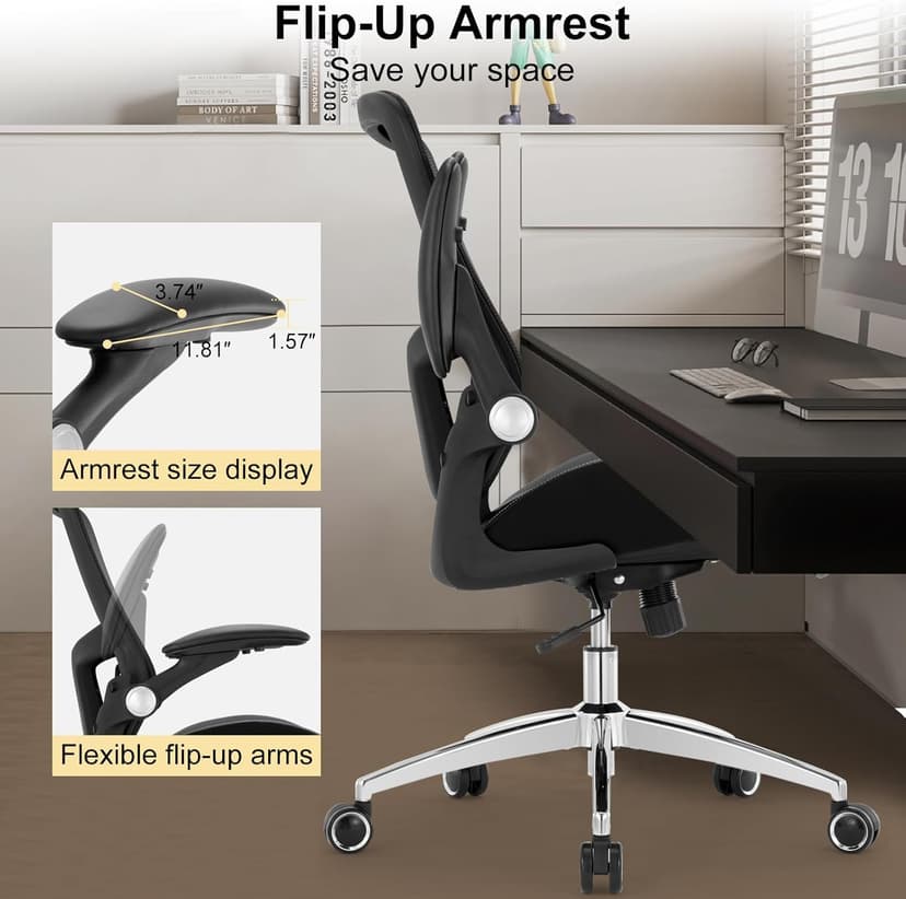 Office Chair Ergonomic Desk Chair-400lbs Big and Tall Heavy Duty, Wide & Soft 3D Modeling Foam Cushion Home Office Desk Chair with Adjustable Seat Height, Executive Computer Task Chair