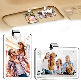 Magnetic Car Photo Holder, Car Accessories Birthday Gifts for Boyfriend, Personalized Car Picture Frame Magnetic Car Visor Picture Clip, Valentine's Day Gifts for Boyfriend, 2Pack B0F8JH118V