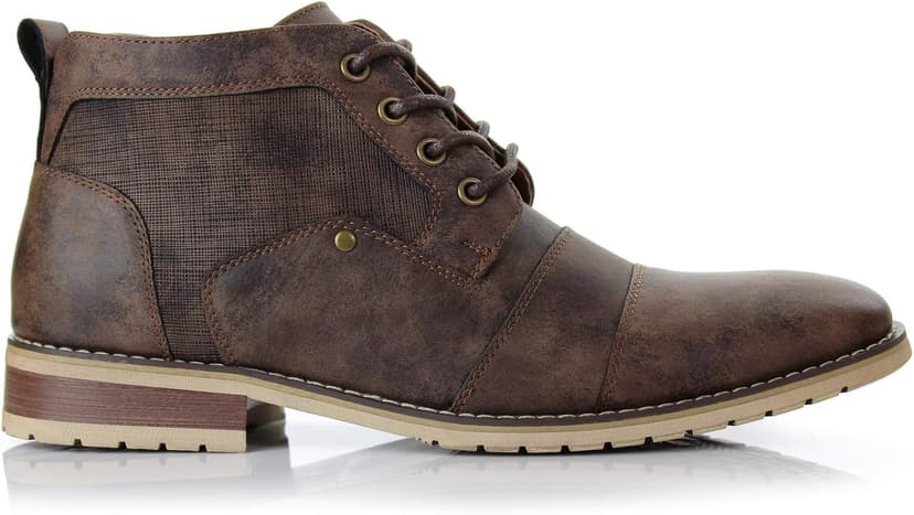 Ferro Aldo Men's Ankle Boots | Lace-Up Cap Toe Chukka Style Dress Boot | Casual Fashion for Work