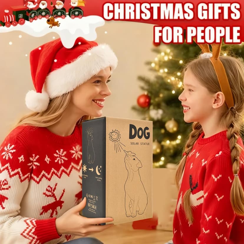 Goodeco Dog Statue with Solar Butterfly - Ideal Gifts for Dad, Mom or Birthdays, Beautifully Crafted Outdoor Decorations to Wow Your Guests