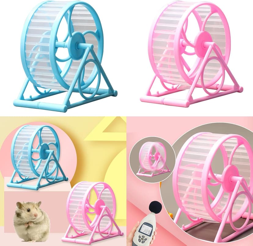 Pet Hamster Exercise Running Wheel with Stand Playing Supplies Cage Toy Gerbils Hamster Running Jogging Toy Hamster Running Wheel Small