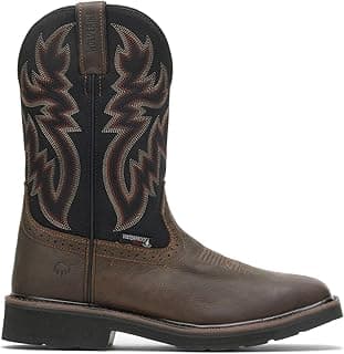 WOLVERINE Men's Rancher Waterproof Steeltoe Square Toe 10in Wellington Work Boot