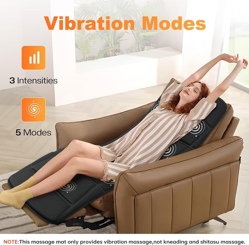 CILI Full Body Massage Mat with Heat, Vibration Back Massage Pad, Full Body Massager for Bed Chair Sofa, Massage Mattress Pad, Father‘s Day Gift for Dad