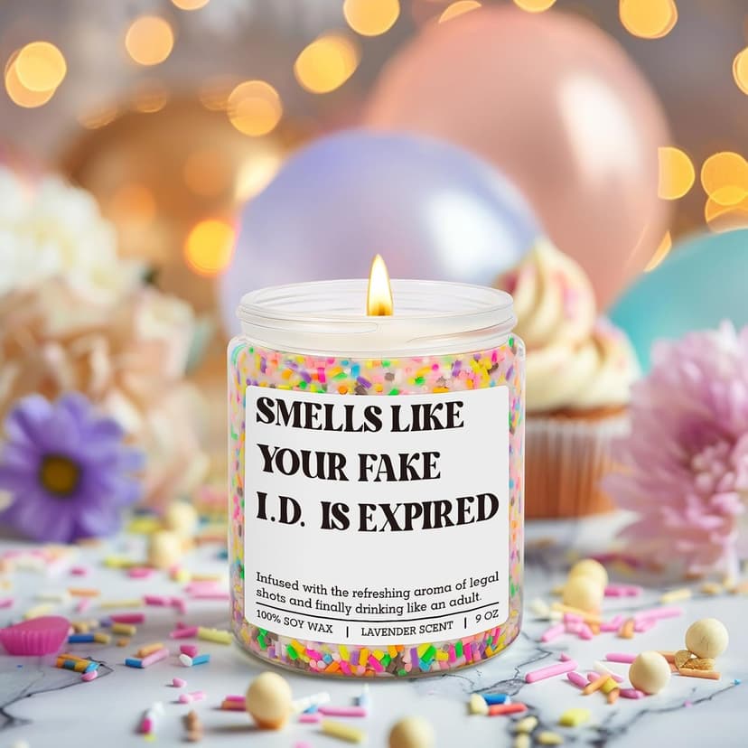 Happy 21 Year Old Birthday Gifts, Cool 21st Birthday Candle for Girls, Boys, Funny Turning 21 Ideas for Friend, Daughter, Men GSPY Candle, 21st Birthday Gifts for Women, Female, 21 Year Old, Her, Him B0FPLWDWQ3