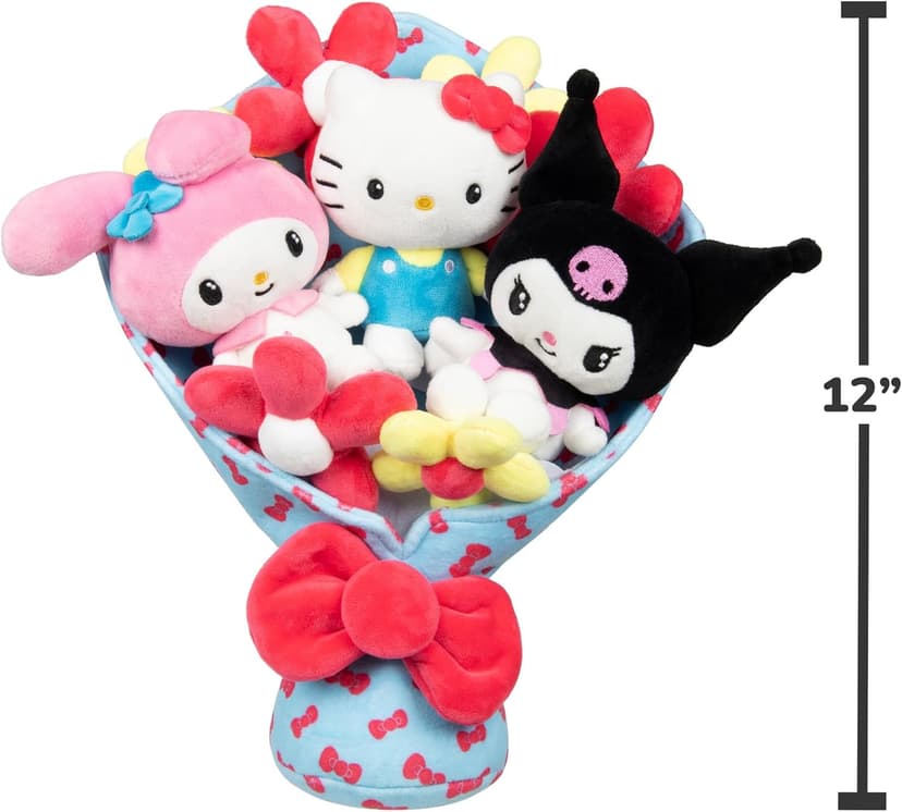 Jazwares Hello Kitty and Friends - 12-inch Plush Celebration Bouquet - 9 Plush Included - Officially Licensed Sanrio Product from