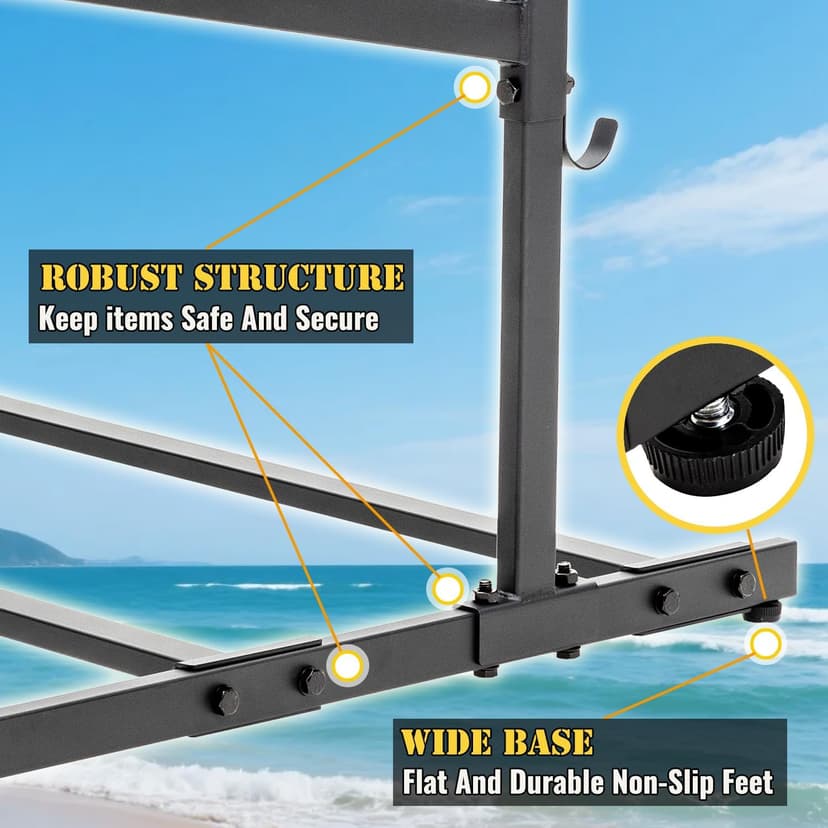 Kayak Storage Rack, Heavy Duty Kayak Racks for Garage and Outdoor Storage, Storage Rack for Kayak, Canoe, Surfboard & Paddleboard-3 Levels