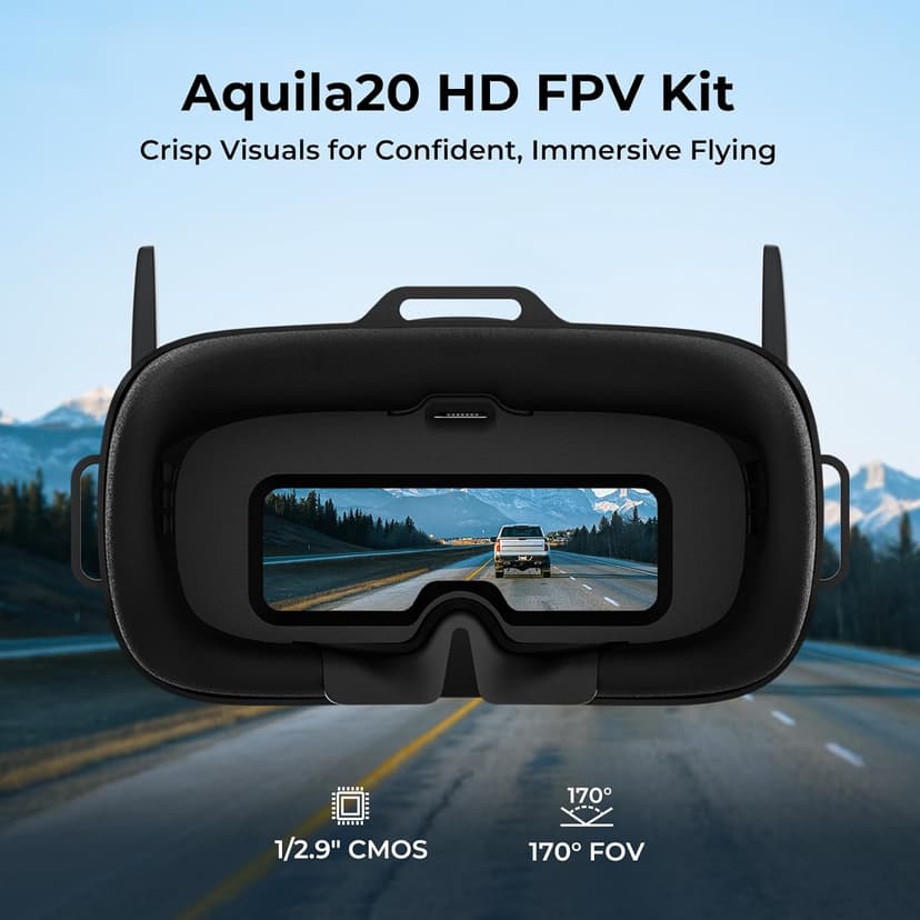 BETAFPV Aquila20 HD FPV Kit with Aquila20 HD Whoop LiteRadio 4 SE Radio Transmitter VR04 HD Goggles Built-in HD Digital VTX P1, Supported 3 Modes 2S Power System FPV Drone Advanced RTF Indoor Outdoor