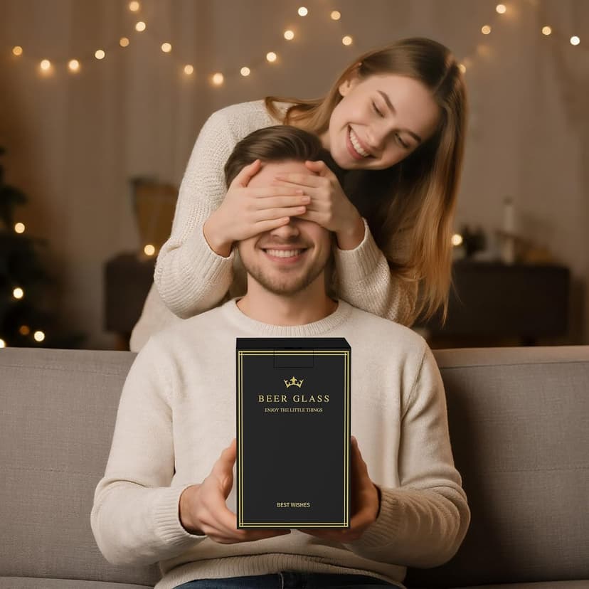 Personalized Beer Glasses Gifts for Men, 16 oz Pint Glasses Monogrammed A-Z Drinking Glass Cups Customized Gift, Unique Christmas Anniversary Birthday Gifts for Men Him Dad Brother Husband Grandpa (T)