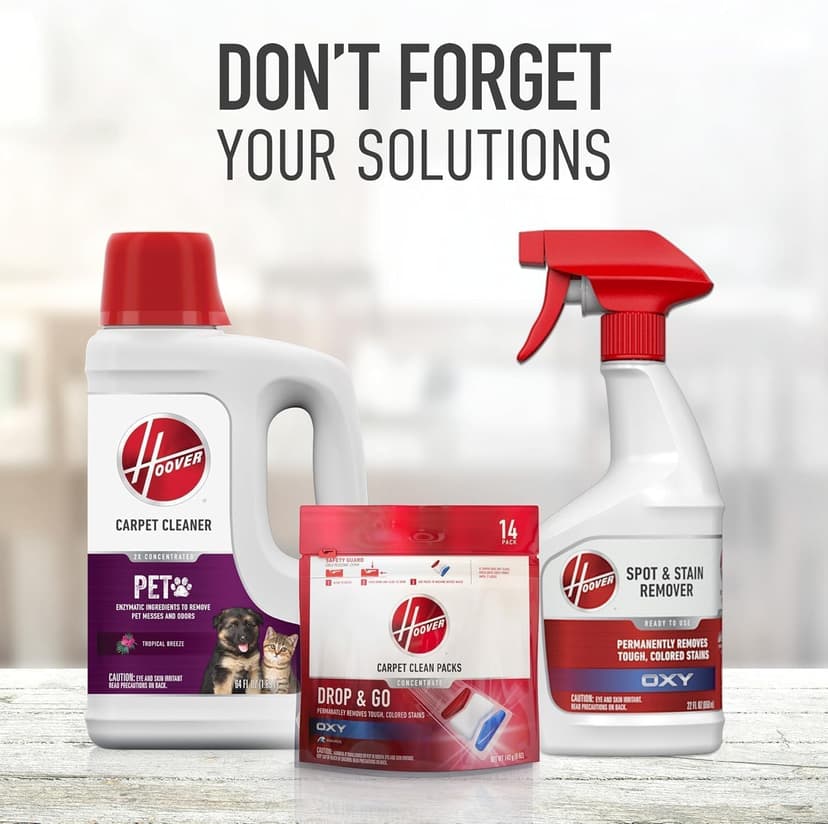 Hoover SmartWash+ Automatic Carpet Cleaner Machine for Carpet and Upholstery, Deep Cleaning Carpet Shampooer Machine, Pair with a Hoover Carpet Cleaner Solution for a Bright, Refreshed Home