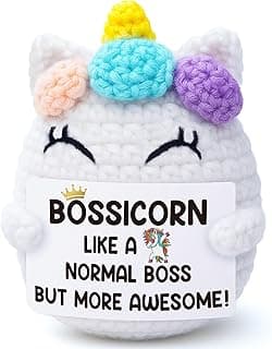 Christmas Boss Gifts for Boss Lady Women, Bossicorn Xmas Stocking Stuffers White Elephant Birthday Unicorn Office Gift for Boss Female Appreciation Thank You Present for Supervisor Manager Leader