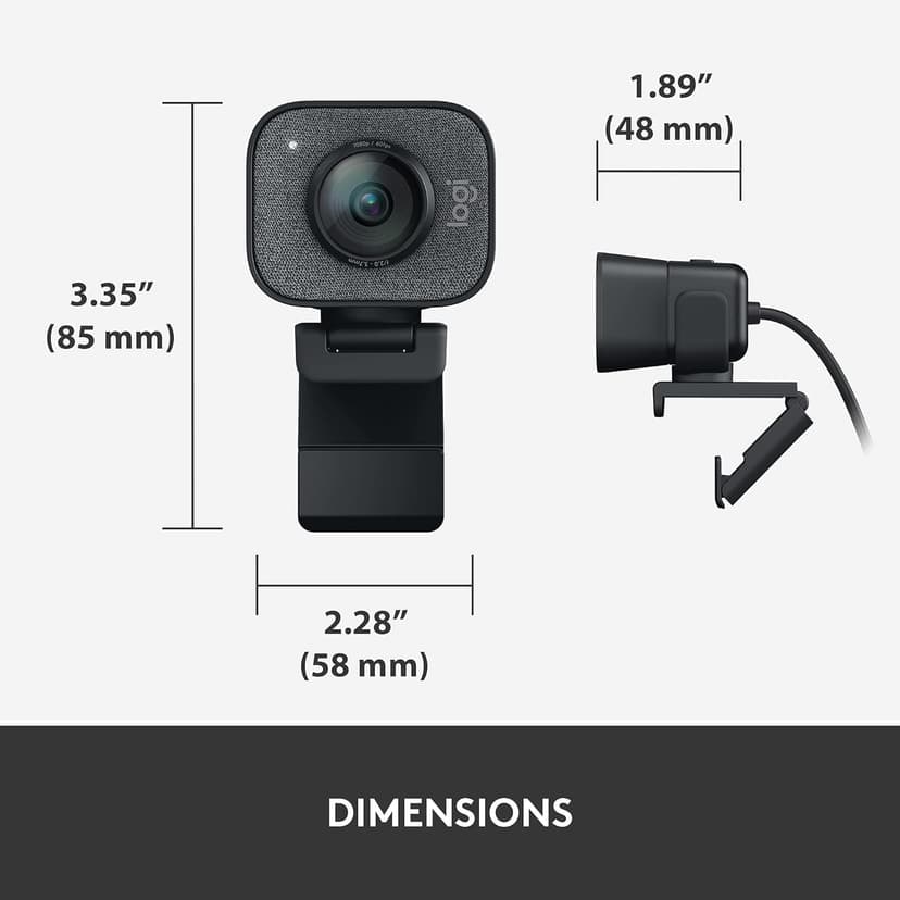 Logitech StreamCam Premium Webcam for Streaming and Content Creation, Full HD 1080p 60 fps, Works with Microsoft Teams, Google Meet, Zoom, Nintendo Switch 2’s new GameChat mode, for PC/Mac – Graphite