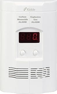 Kidde Carbon Monoxide + Explosive Gas, Natural Gas & Propane Alarm, Plug-in with 9V Battery Backup, Digital Display, 85 dB Alarm, LED Status Indicators, 3rd Edition