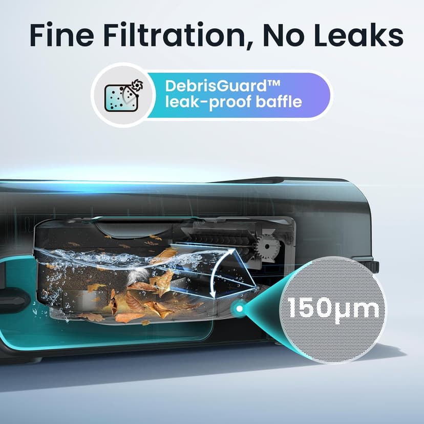 AIPER Surfer S2 Solar Powered Pool Surface Skimmer Robot with APP Support, 24/7 Continuous Cleaning, Dual Charging Modes, Smart Obstacle Avoidance, 150-um Filtration, OTA Upgrade