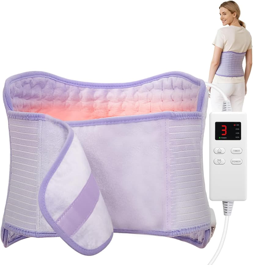 6 Heat Levels, 4 Timers, Moist Heat Pad for Neck Shoulder Abdomen Back, Ideal Gifts for Women Christmas Gift for Mom & Women, Heating Pad for Period Cramps & Back Pain B0FKYN2994