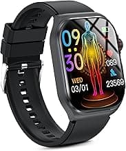 Health Smart Watches for Men Women - 1.87'' Large Display Fitness Trackers Watch with Heart Rate, Blood Pressure, Blood Oxygen, Sleep & Stress Track, 110+ Sports Modes, IP68 Waterproof Watch,Black