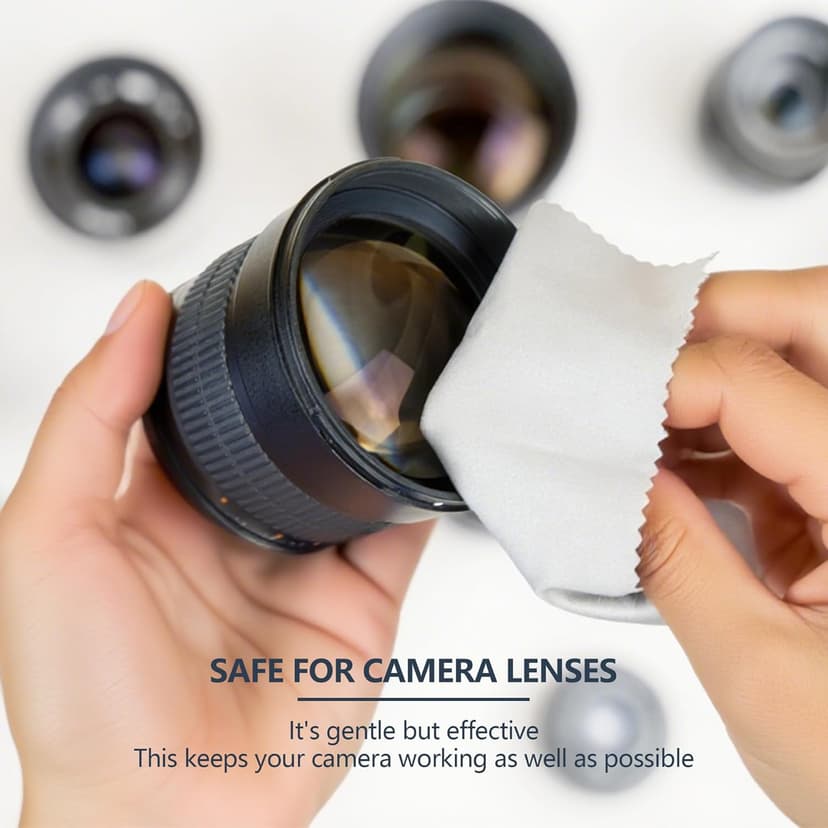 30 Pack Microfiber Cleaning Cloths for Glasses, Lens, Screens – Premium Eyeglass Cloth, 7"x6" Glass Cleaning Wipes, Black & Gray – for Camera, Phone, Laptop, TV & More Washable Reusable