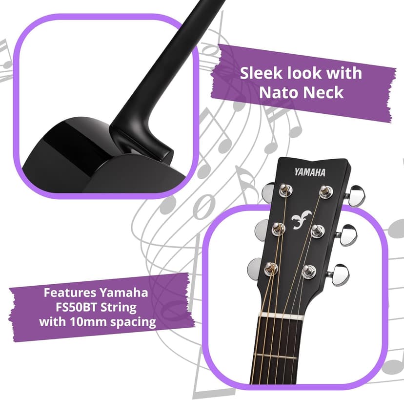 Yamaha FG800J Solid Spruce Top, Traditional Western Gloss Finish Body, 6-String Right-Handed Acoustic Guitar with Rosewood Fingerboard and Bridge (Black), Dreadnought