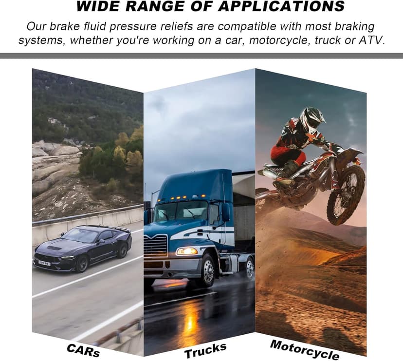 KVAEY 1L Brake Bleeder Bottle, Automotive Brake Pressure Bleeder Bottle with 24 Inch Tube Rubber Connector Steel Chain, One Person Plastic Brake Fluid Bottle for Car ATV Motorcycle