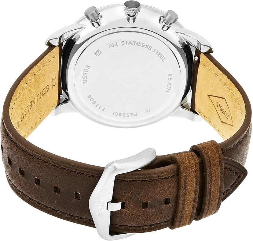 Fossil Men's Neutra Quartz Stainless Steel and Leather Chronograph Watch
