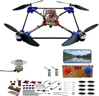 DIY Drone Kit with Brushless Motor & Dual Camera - STEM Building Project with Optical Flow Hovering, 360° Flips, One-Click Controls for Beginners to Learn Drone Engineering