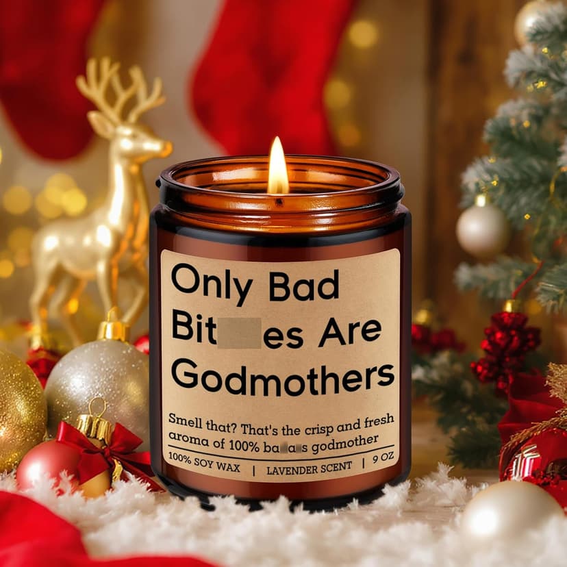 Fairy's Gift Candles, Godmother Gifts, God Mother Proposal Gifts for Women Best Friends, Godparent Day Christmas Godmother Proposal, Godmom Presents, Funny God Mom Presents for Her Bestie Sister Aunt