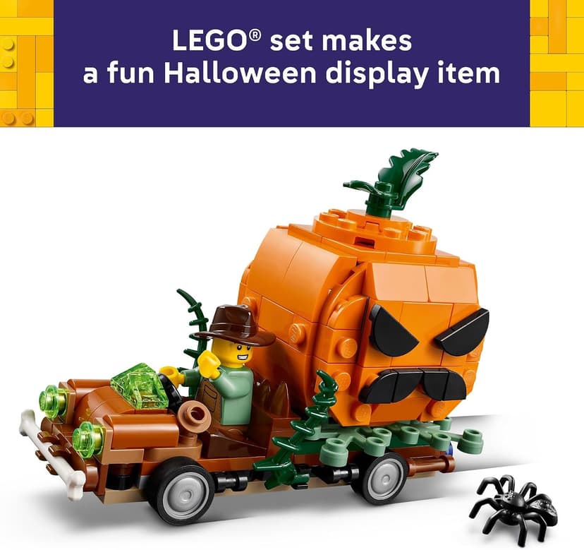 Building Toys for Boys & Girls, Ages 8+, Halloween Decor & Craft, 177 pieces, Gift for Kids LEGO Jack-O'-Lantern Pickup Truck 40822 B0FMPL53NT