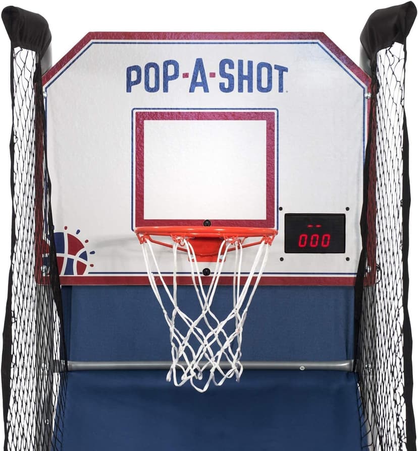 Pop-A-Shot Home Single Shot | Arcade Basketball Fun at Home | Infrared Sensor Scoring | 6 Game Modes | 4 Balls | Foldable Storage | for All Players