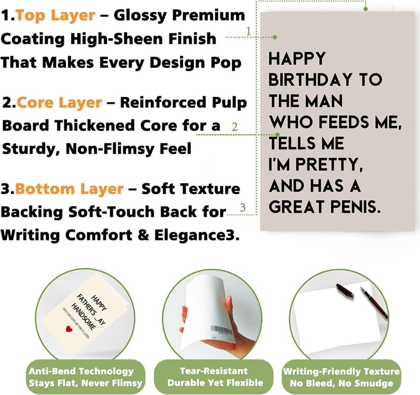 Funny Birthday Card Gift for Men Husband Boyfriend Him,Cheeky and Romantic Bday Card
