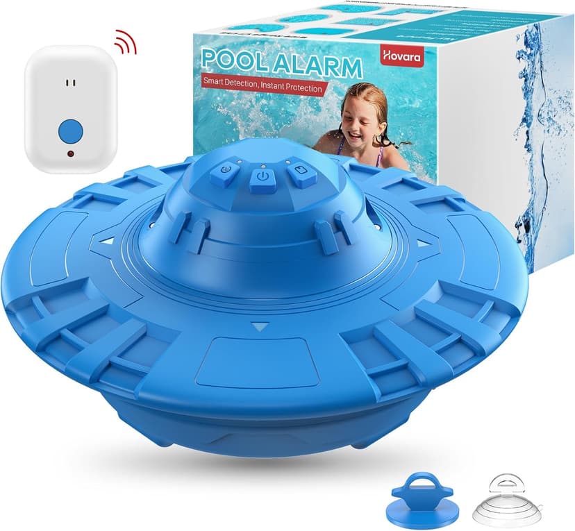 Pool Alarm, Floating Pool Safety Alarms for Inground & Above Ground Pools – Loud 110dB Alert, Adjustable Sensitivity, Protection for Kids & Pets (Blue)