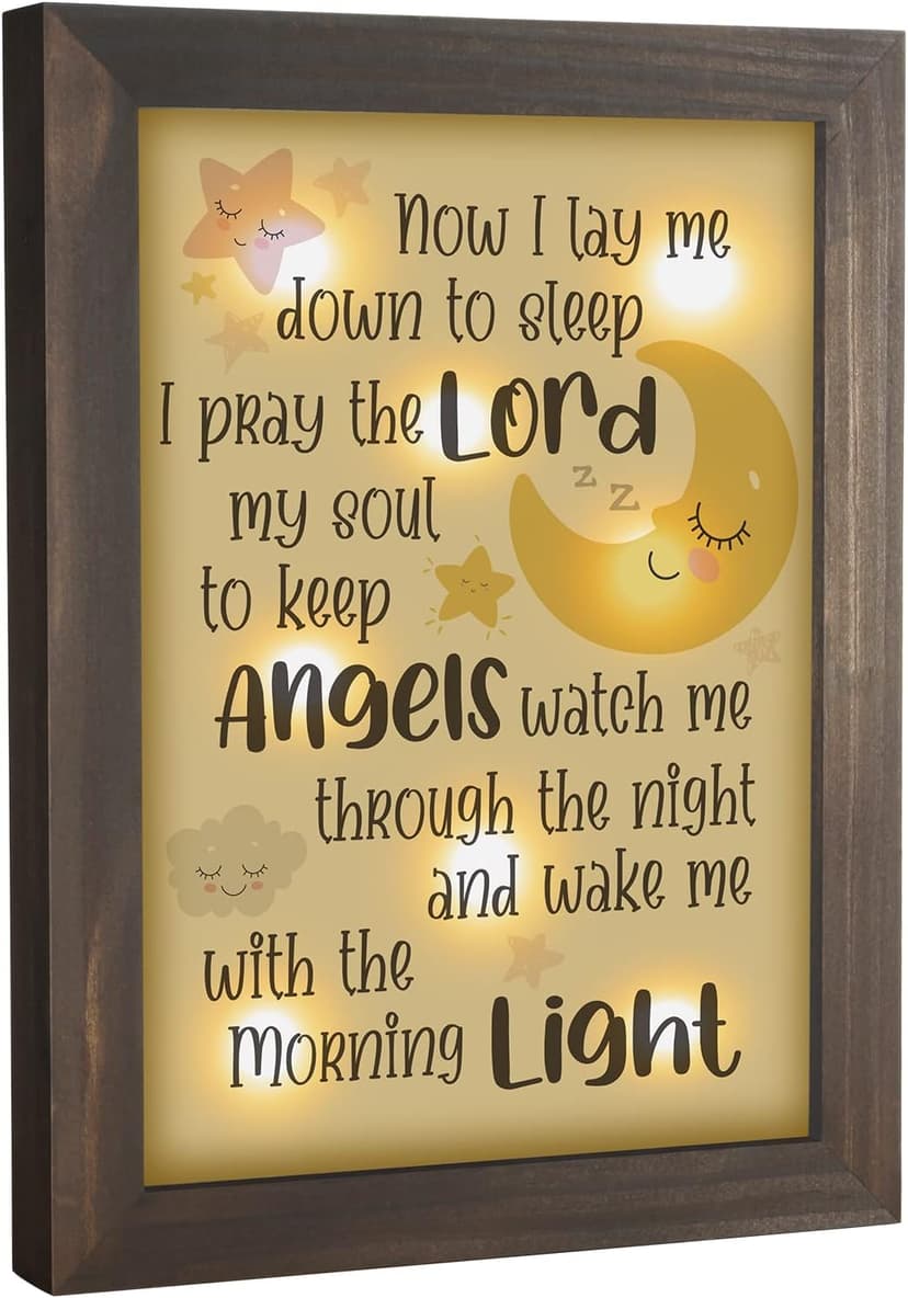 Baptism Gifts for Baby - Christening Gifts for Girls and Boys, Nursery Decor Night Light - Now I Lay Me Down to Sleep
