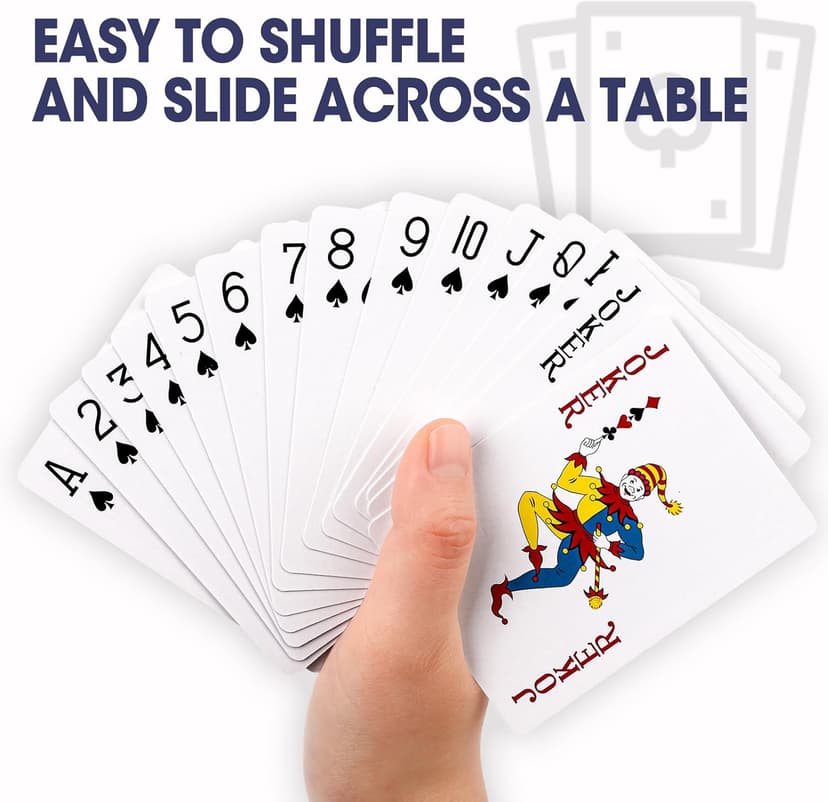 Playing Cards, 26 Decks of Cards Bulk Standard Size Poker Cards, Perfect for Classic Card Games, Party Games, Blackjack, Card Games for Families & Magic Performances (Red/Blue)