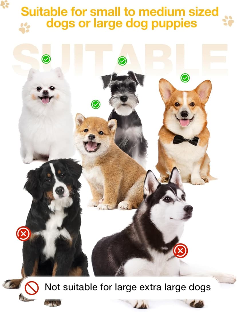 Winter Dog Boots & Paw Protectors: Outdoor Anti-Slip Dog Snow Shoes, Dog Booties Provide Warmth to Dogs Paws from Ice and Snow, Rubber Sole PU Leather Faux Fleece-Lined, Dark Brown Dog Shoes Size 7