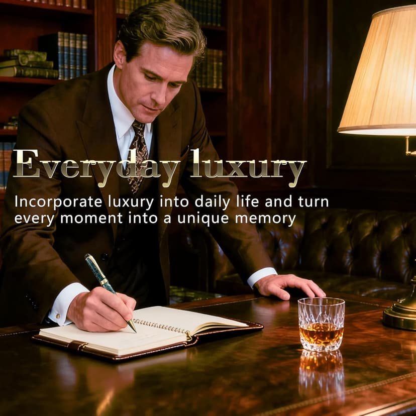 Luxury Ballpoint Pens Black Ink 0.5mm Medium Point Work Pen Smooth Writing,Elegant Fancy Nice Gift Pen Set for Signature Executive Business Office Supplies - Gift Boxed with Extra Refills