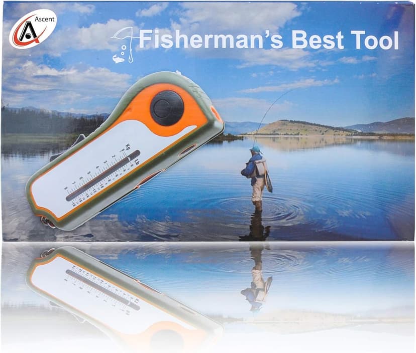 Fisherman Gift Tool Fishing Multitool - Hook Remover, Scale Scraper, Tape Measure, Bait Cutter, Flashlight, Knife, Scissors, Weight Scale, Bottle Opener, Gift Idea for Men Women Kids