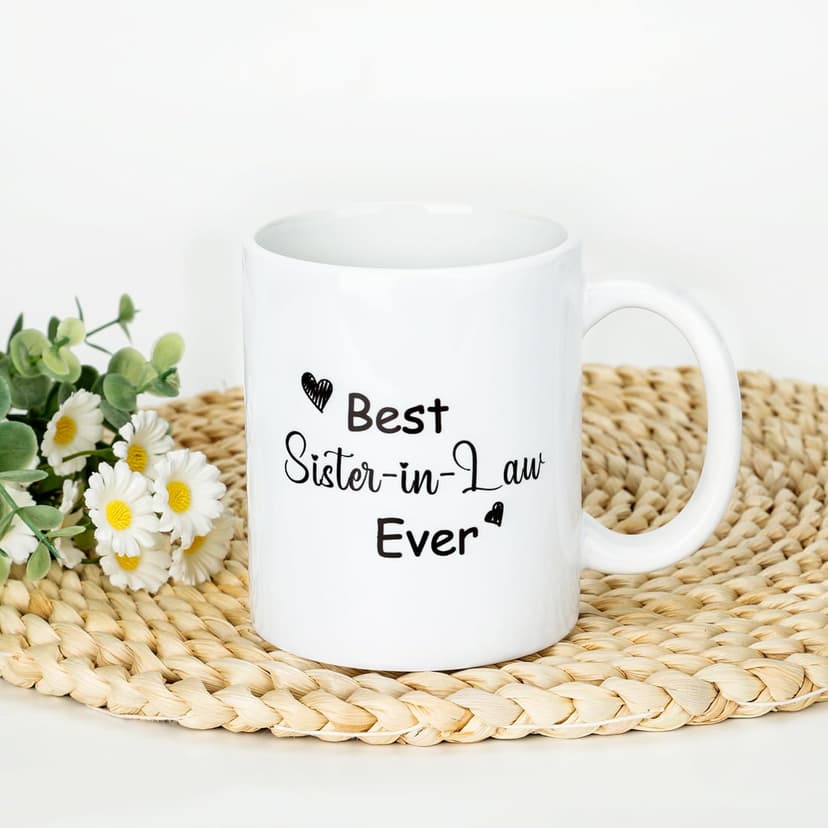 Sister-in-Law Gifts Perfect Presents for Birthday, Christmas, Wedding & Any Special Occasion,Gifts with Mug,Candle,Keychain,Ceramic Ornament