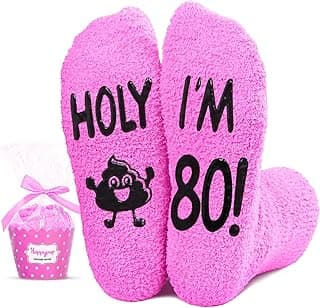 HAPPYPOP Birthday Gift Ideas - Socks for Senior Women Over 80, Best Gifts for 80 Year Olds